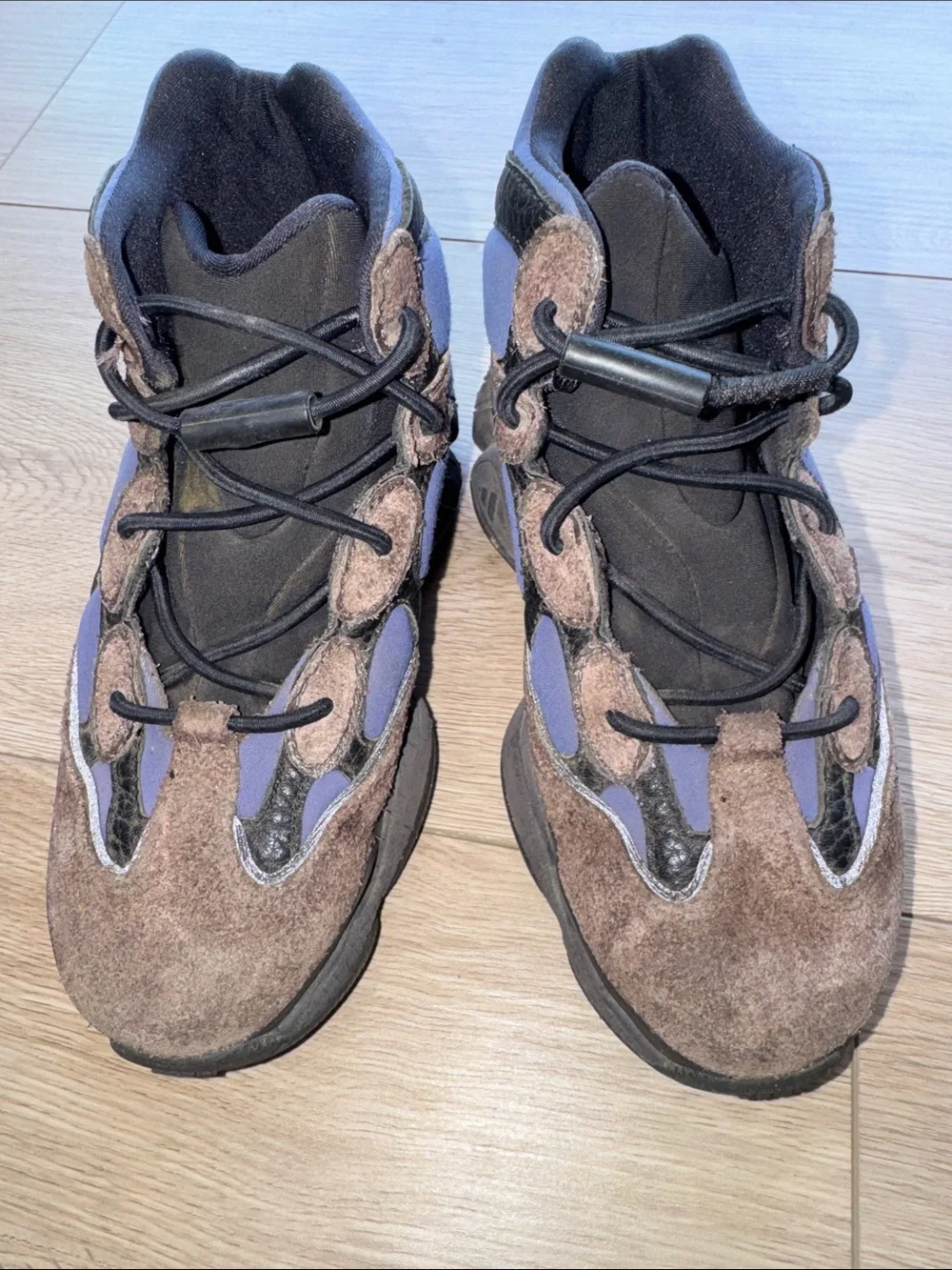 Yeezy Adidas Kids Brown & Purple Suede Sneakers Size 12 500 Pro Sample Shoes